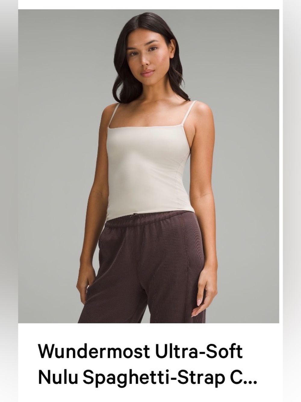 Lululemon Wondermost Cami Tank Mojave Tan